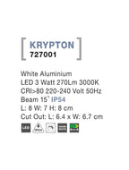 Spot incastrat exterior fatade/trepte Nova Luce KRYPTON 727001
