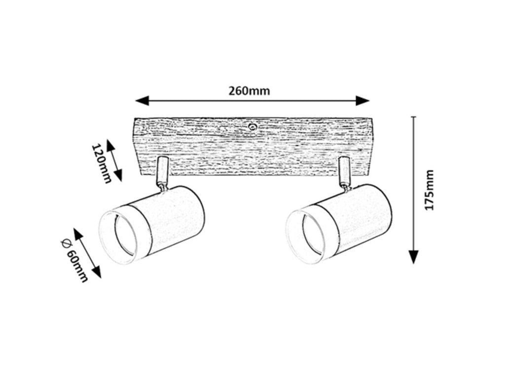 Plafoniera Rabalux Toras Wood 73122