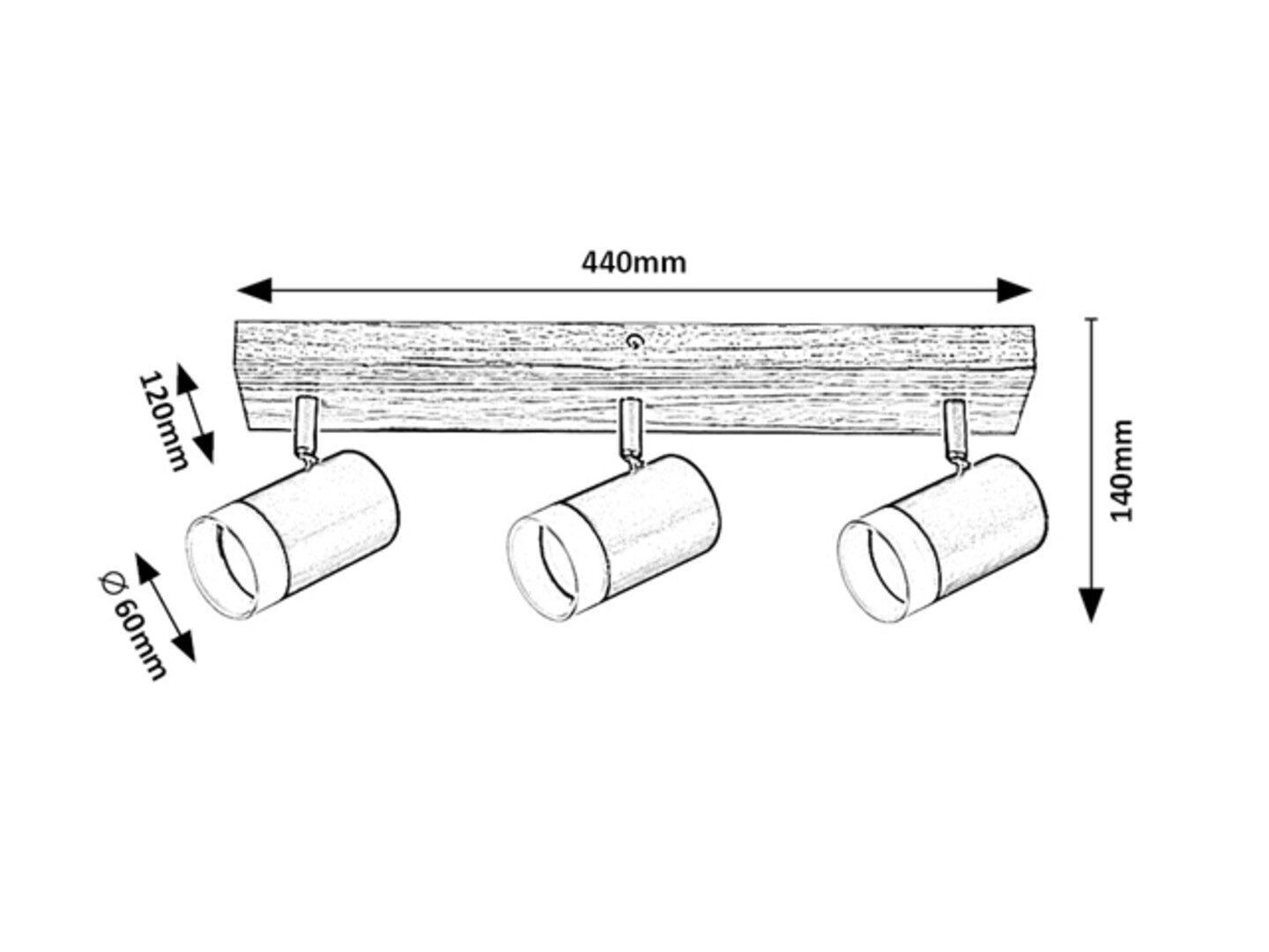 Plafoniera Rabalux Toras Wood 73123