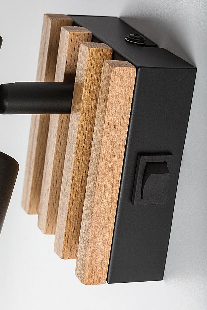 Aplica Rabalux Noxelle Mat Black Wood 73420