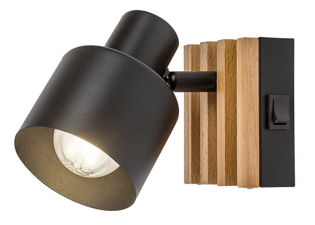 Aplica Rabalux Noxelle Mat Black Wood 73420