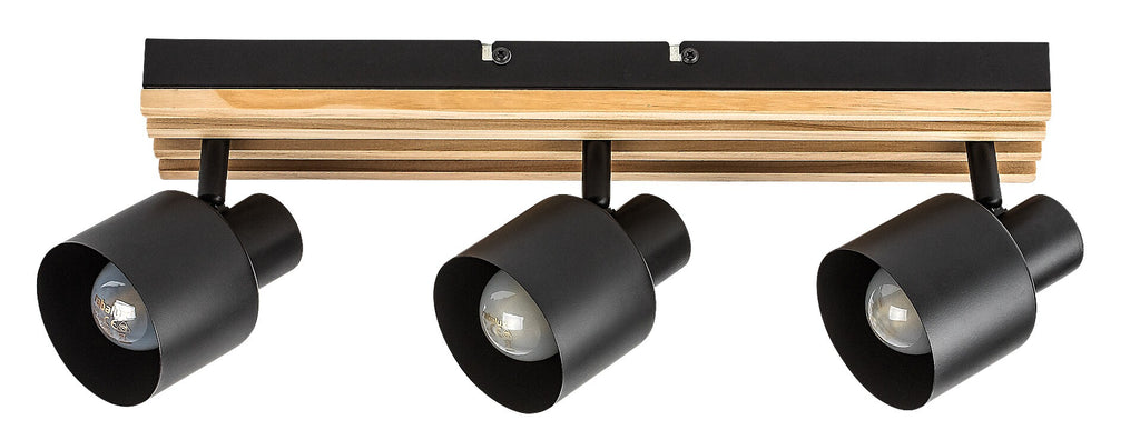 Plafoniera Rabalux Noxelle Mat Black Wood 73422