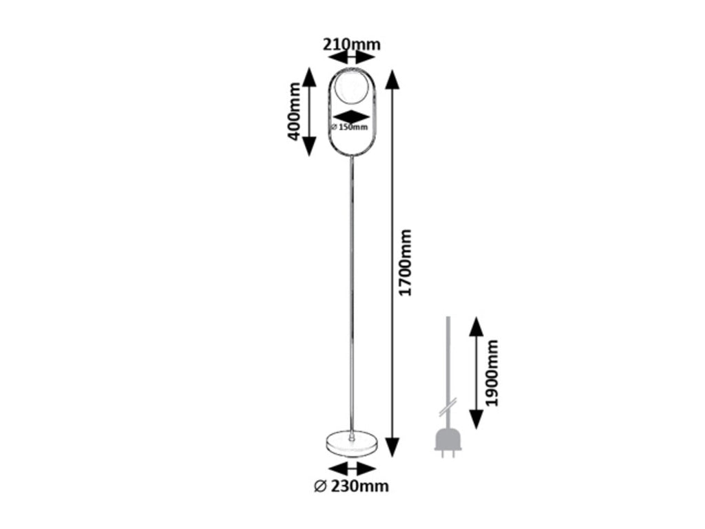 Lampadar Rabalux Ghita Black 74029