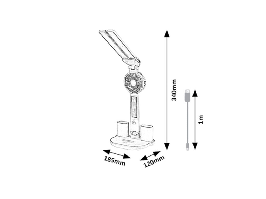 Veioza cu ventilator Rabalux Novilo White 74030