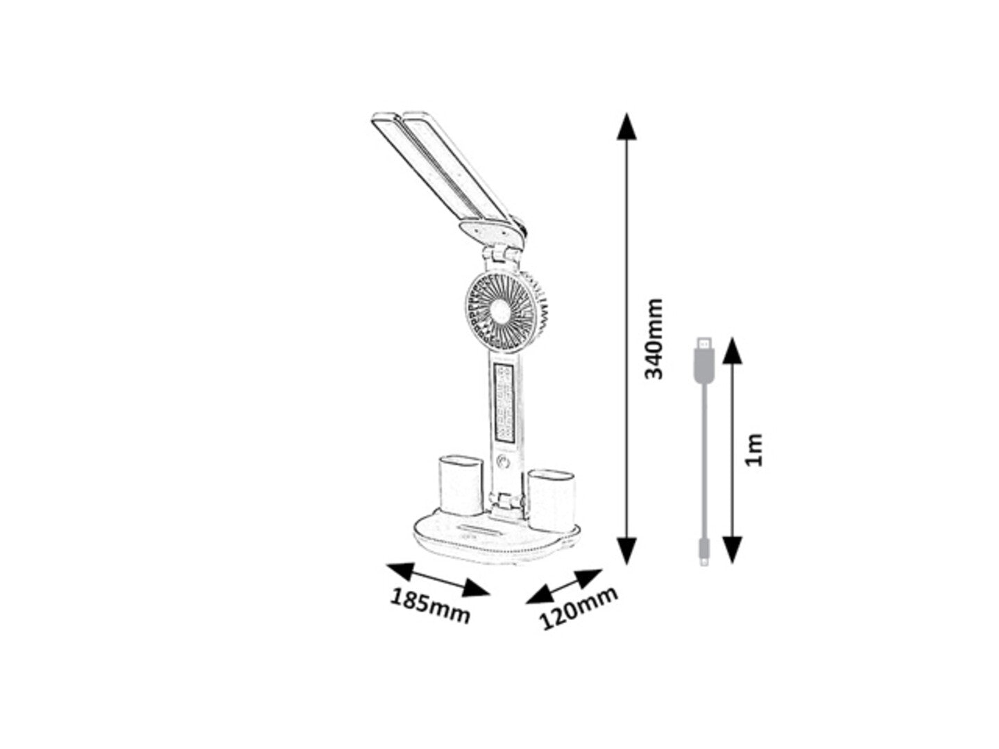 Veioza cu ventilator Rabalux Novilo White 74030