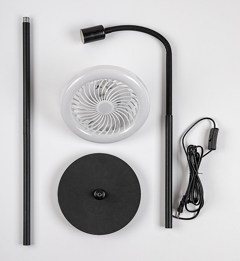 Lampadar cu ventilator Rabalux Venturo Black 74031