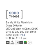Aplica exterior iluminare sus/jos Nova Luce SOHO 740402