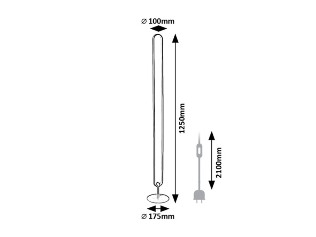 Lampadar RGB Rabalux Barto Mat Black 74051