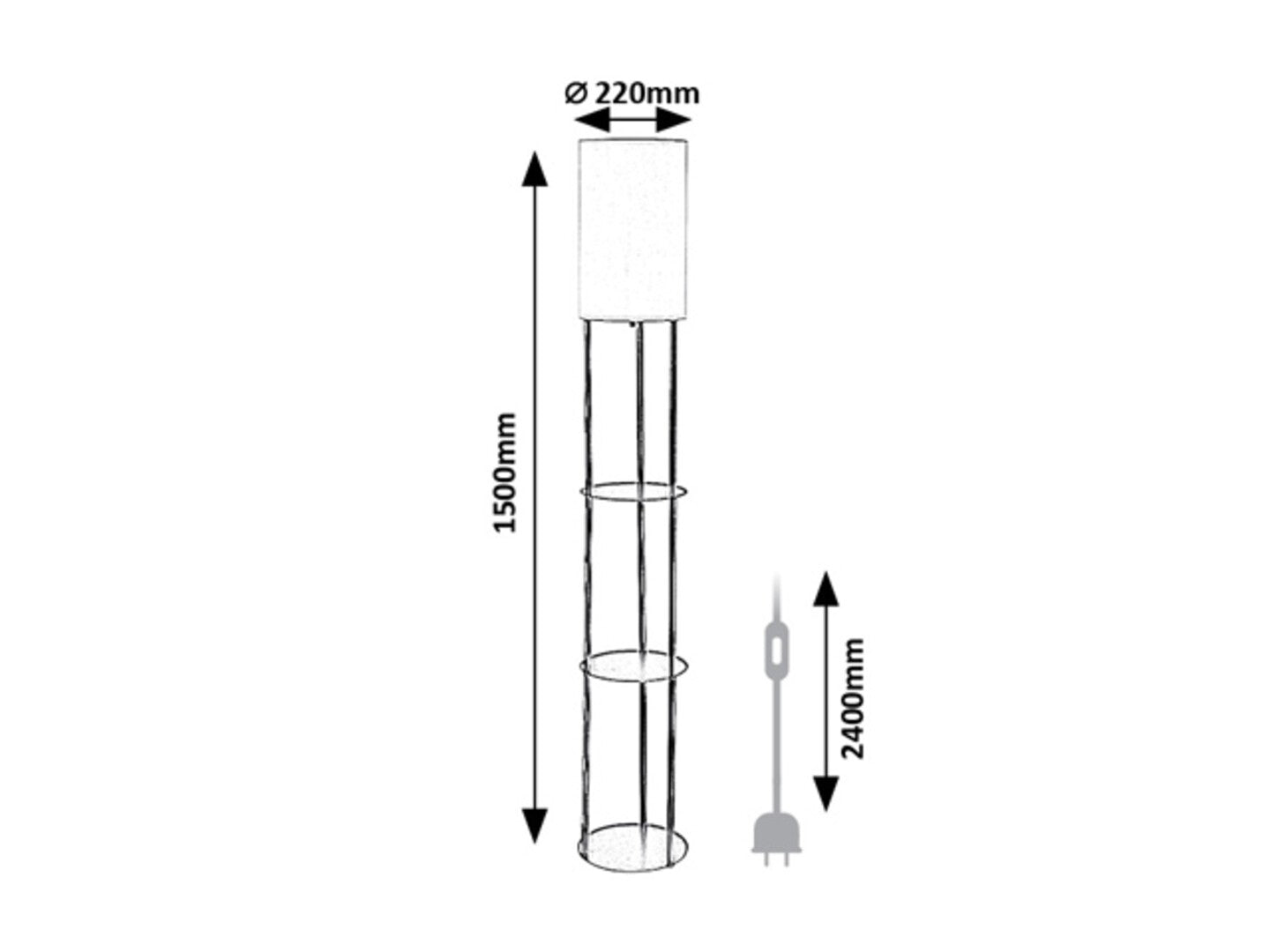 Lampadar Rabalux Bronn Black 74106
