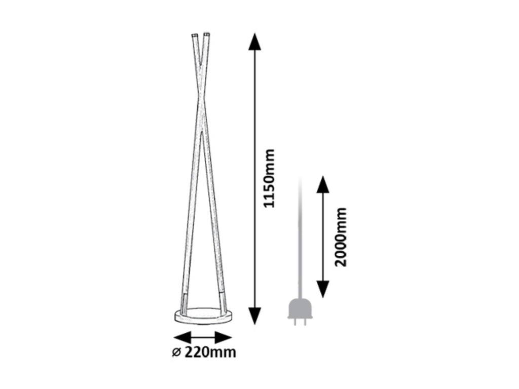 Lampadar Rabalux Nivaro Black 74166