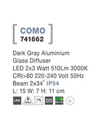 Aplica exterior iluminare sus/jos Nova Luce COMO 741662