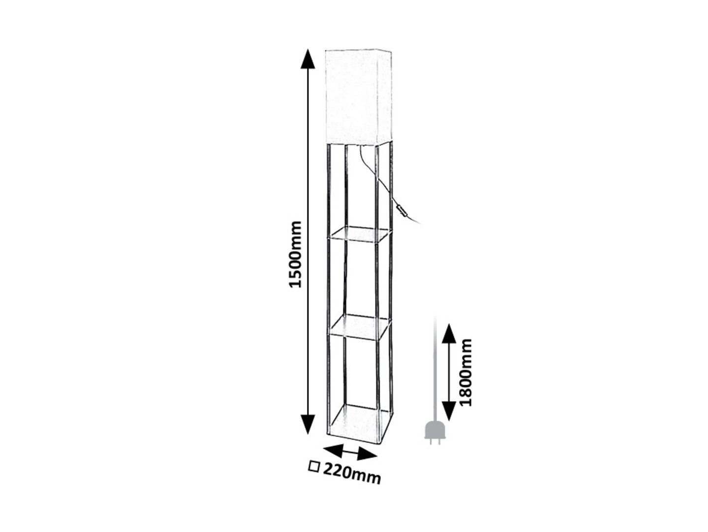 Lampadar Rabalux Bronn Black 74191