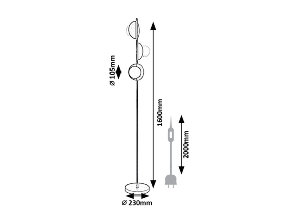 Lampadar Rabalux Jules Black 74223