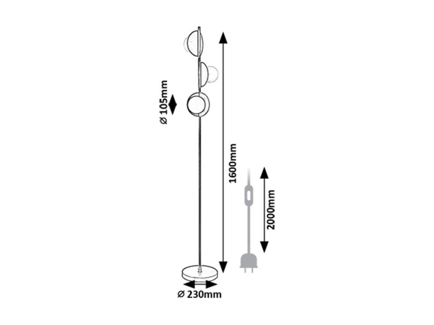 Lampadar Rabalux Jules Black 74223