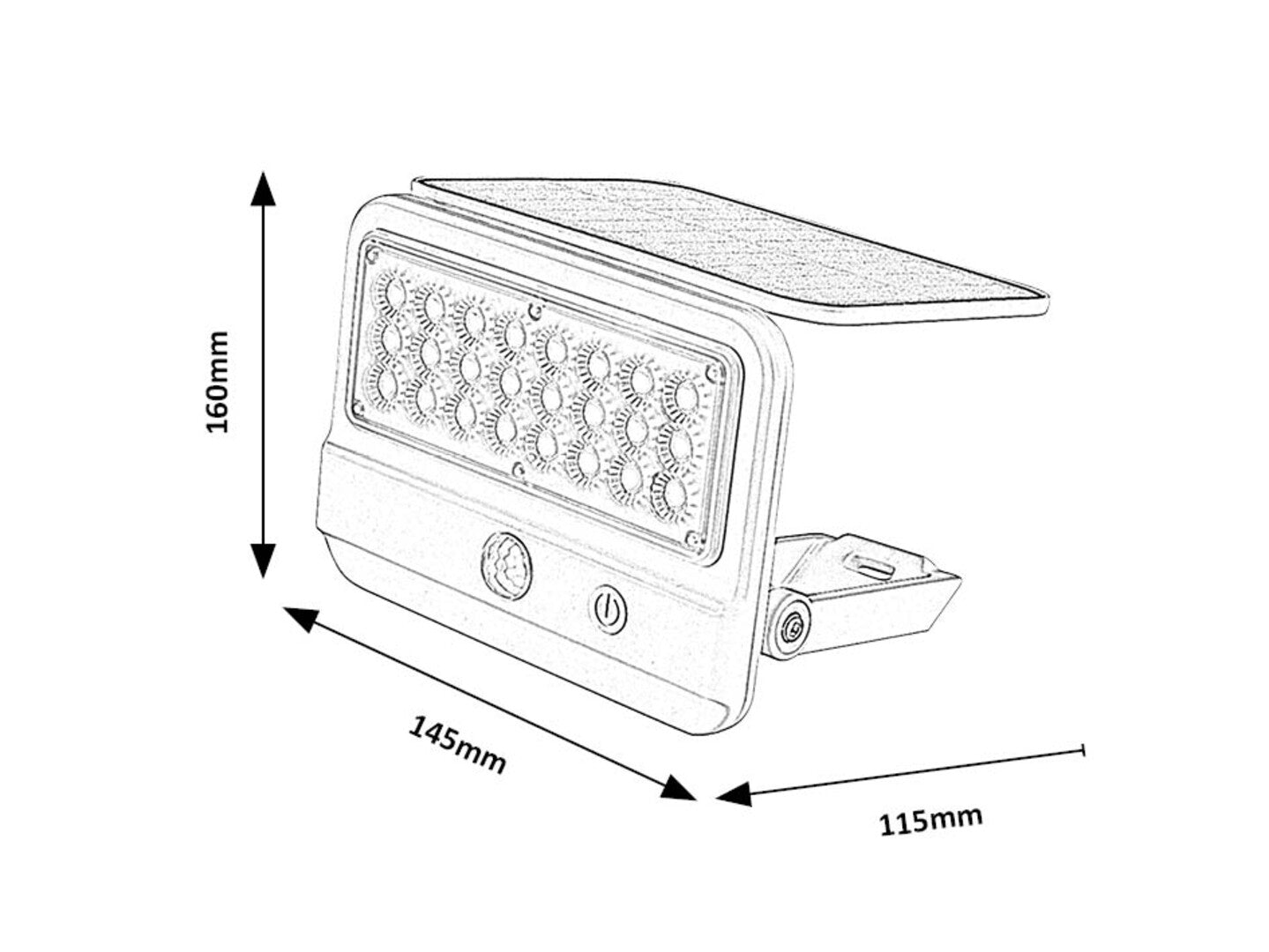 Proiector exterior solar Rabalux Flaxton White 77090