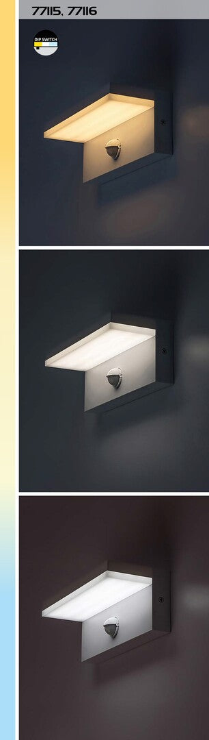 Aplica exterior cu senzor Rabalux Zaragoza Black 77115