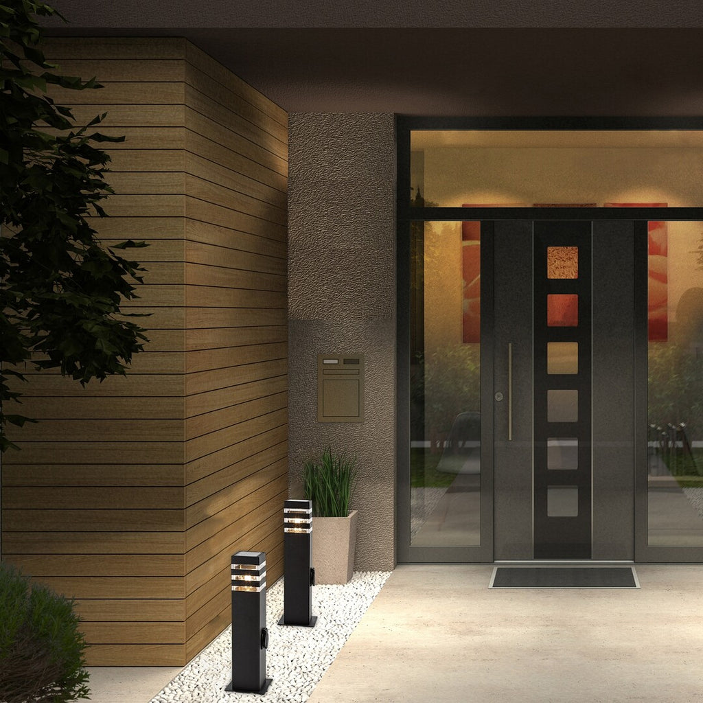 Stalp exterior cu priza Rabalux Ankara Anthracite 77122