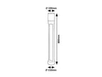 Stalp exterior Rabalux Leitha Black 77132