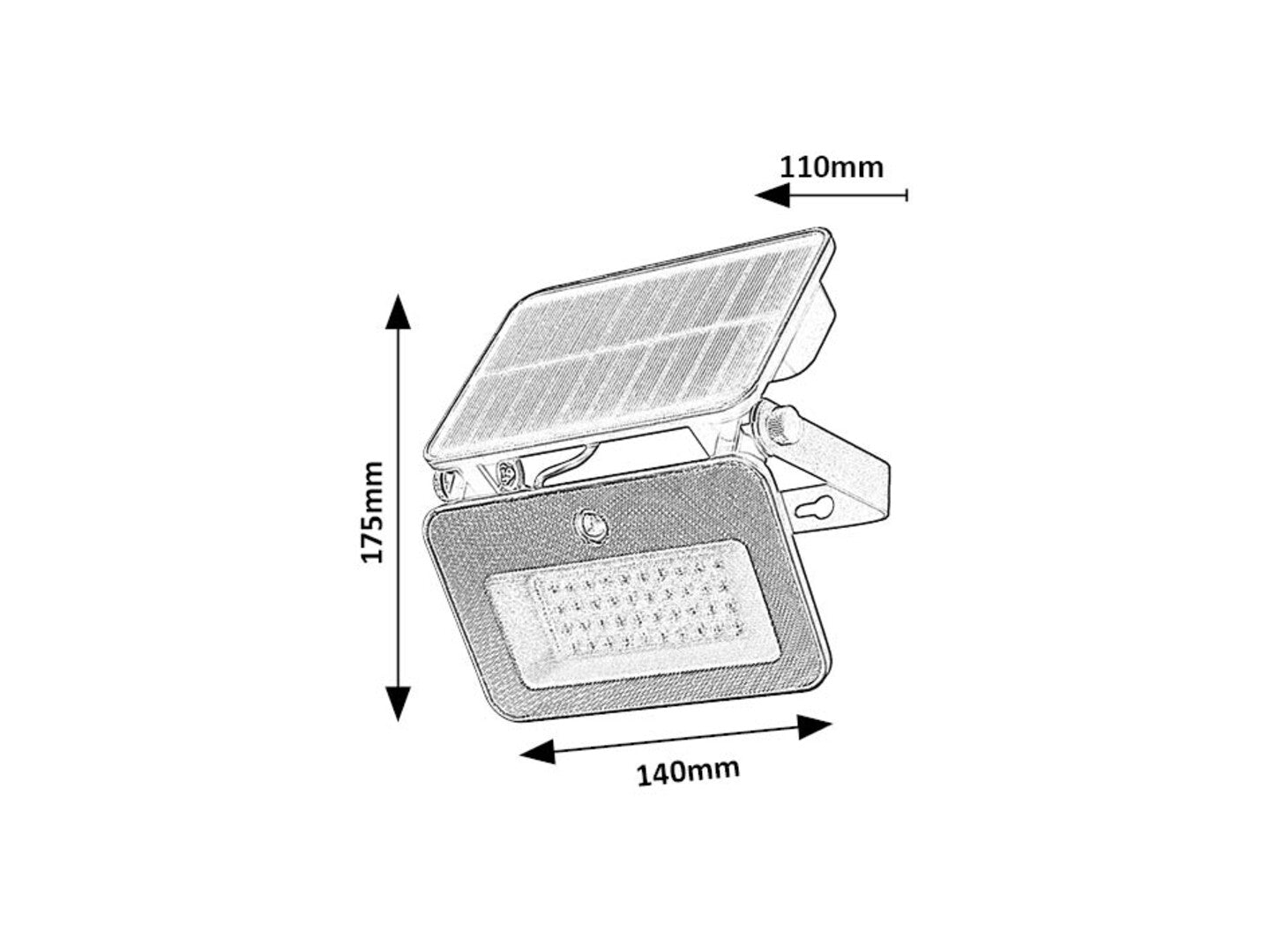 Proiector exterior solar Rabalux Tarcal Black 77159