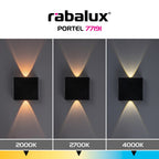 Aplica exterior Rabalux Portel Black 77191
