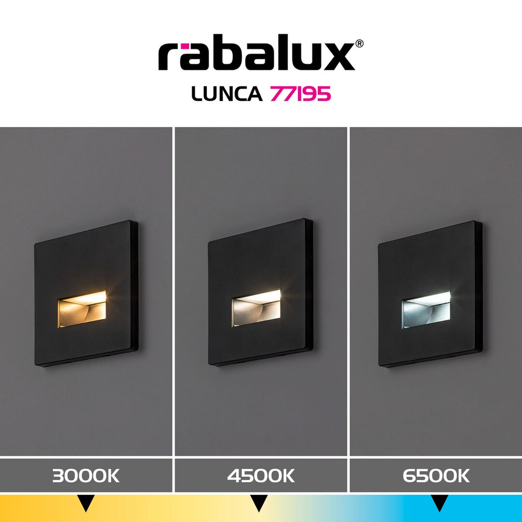 Spot incastrat trepte Rabalux Lunca Black 77195
