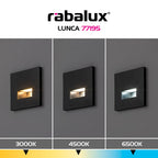 Spot incastrat trepte Rabalux Lunca Black 77195
