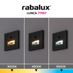 Spot incastrat trepte Rabalux Lunca Black 77197