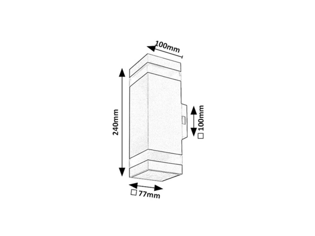 Aplica exterior Rabalux Urfa Line Anthracite 77210