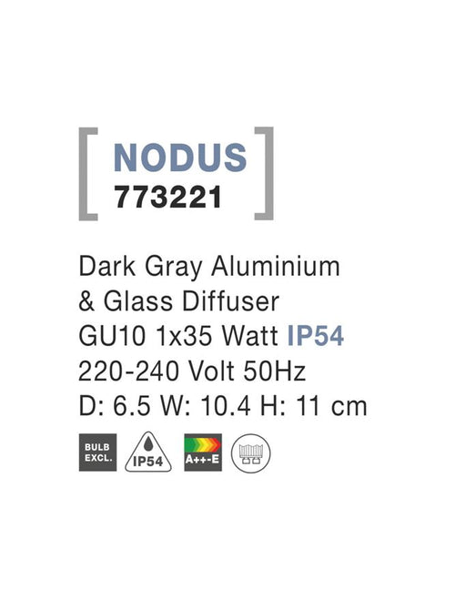 Aplica exterior Nova Luce NODUS 773221