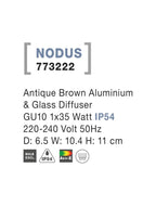 Aplica exterior Nova Luce NODUS 773222