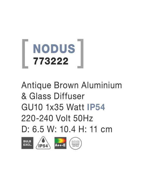 Aplica exterior Nova Luce NODUS 773222