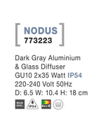 Aplica exterior iluminare sus/jos Nova Luce NODUS 773223