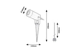 Proiector exterior fatade/plante Rabalux Krobia Black 7814