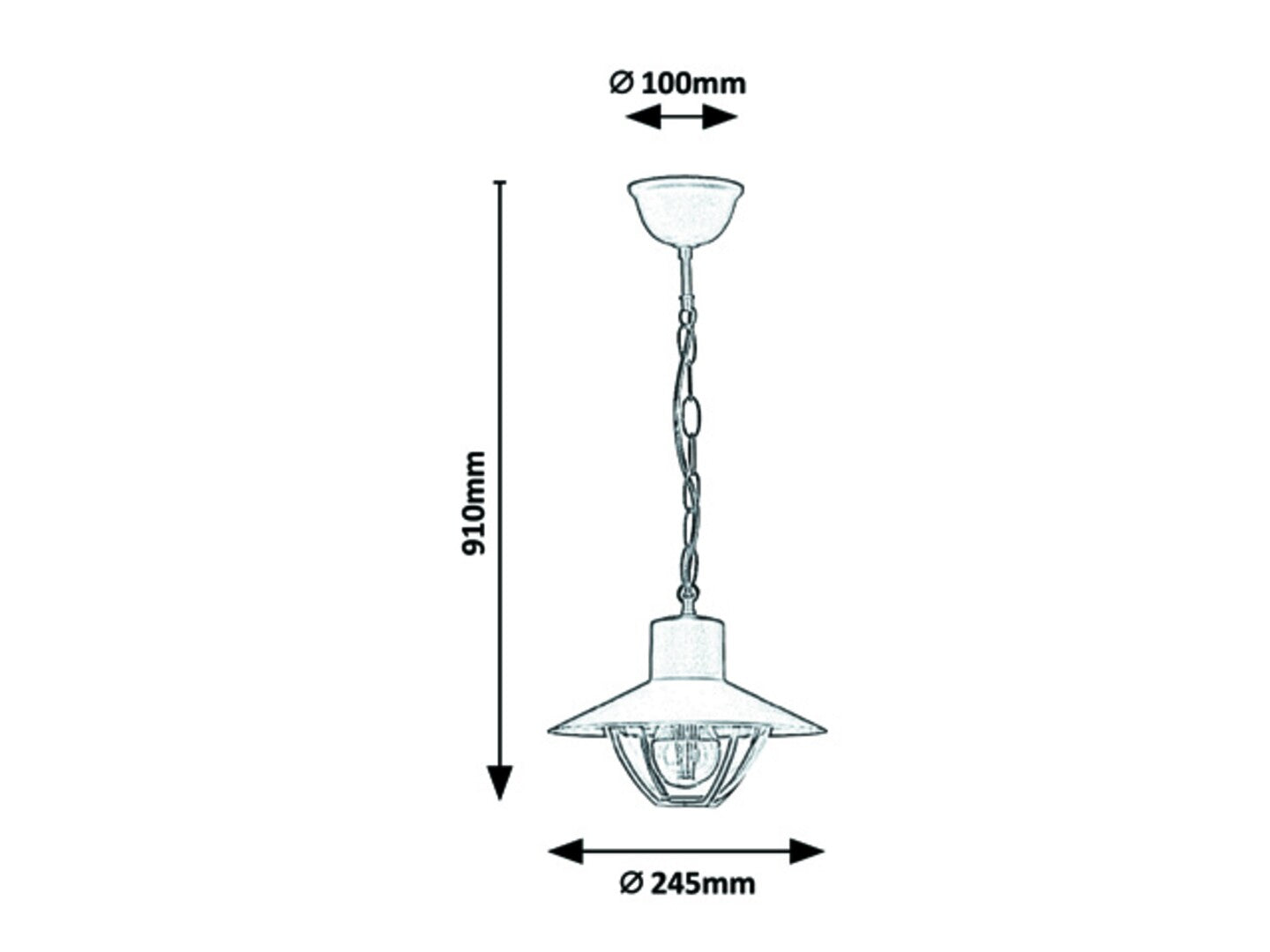 Pendul exterior Rabalux Almada Brown 7885