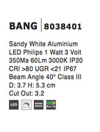 Spot incastrat exterior pardoseala Nova Luce BANG 8038401