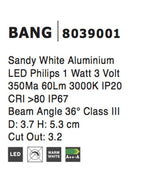 Spot incastrat exterior pardoseala Nova Luce BANG 8039001
