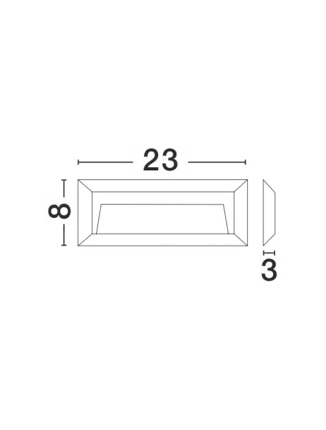 Spot aplicat exterior fatade/trepte Nova Luce PULSAR 811502