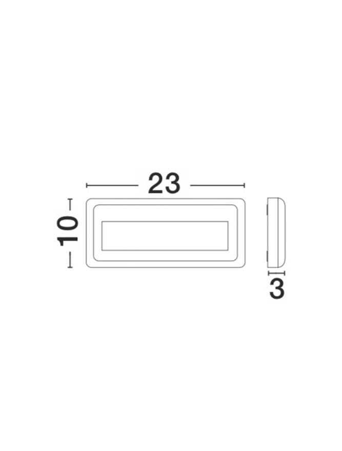 Spot aplicat exterior fatade/trepte Nova Luce PULSAR 812102