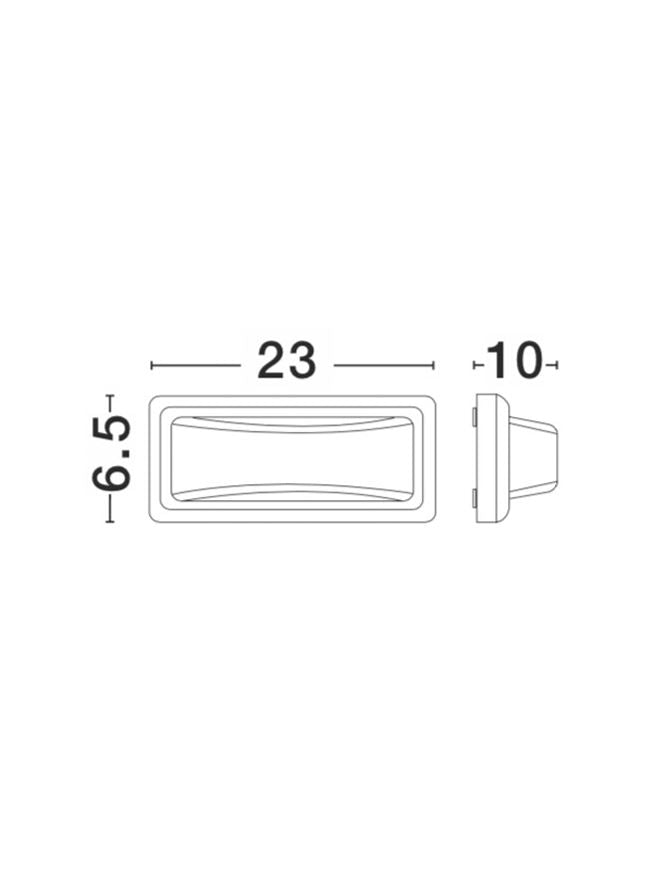 Spot aplicat exterior fatade/trepte Nova Luce PULSAR 812103