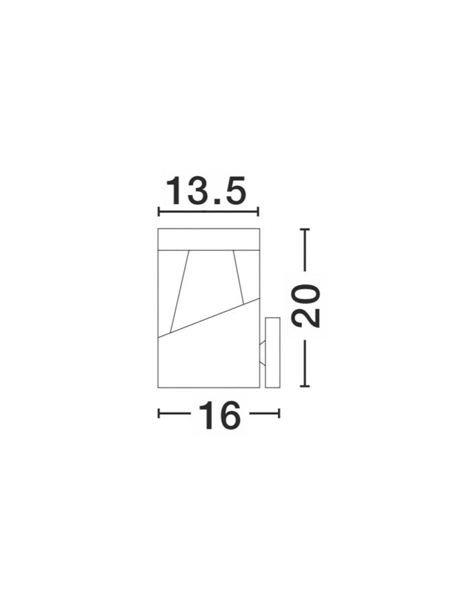 Aplica exterior Nova Luce LOCK 813101