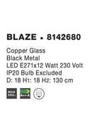 Pendul Nova Luce BLAZE 8142680