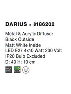 Plafoniera Nova Luce DARIUS 8186202