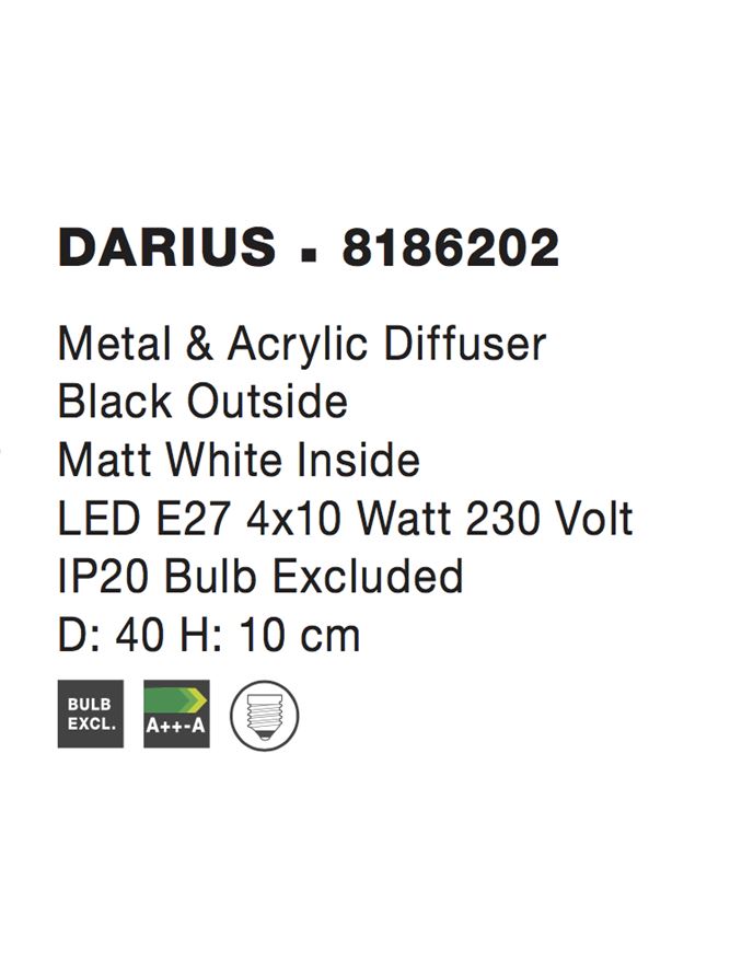 Plafoniera Nova Luce DARIUS 8186202