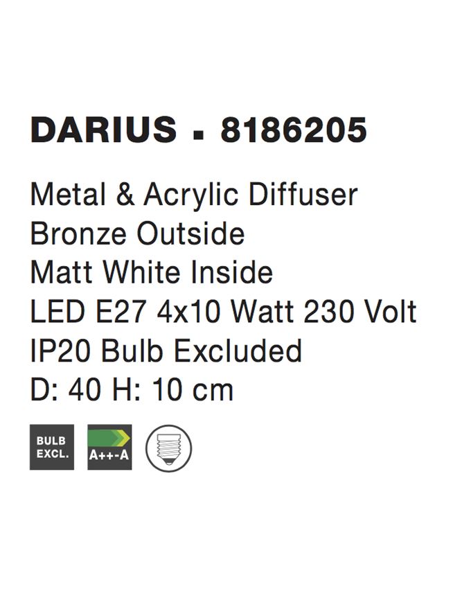 Plafoniera Nova Luce DARIUS 8186205