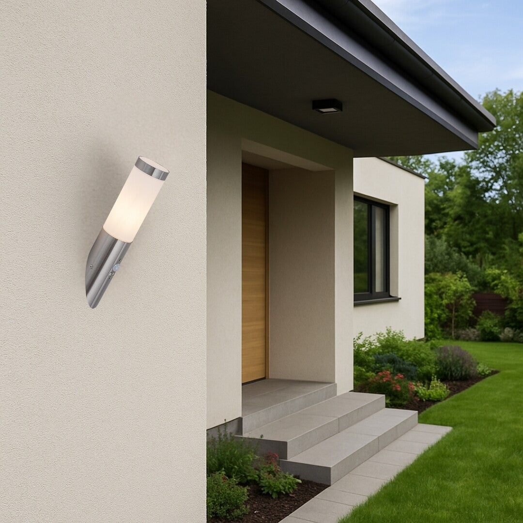 Aplica exterior cu senzor Rabalux Inox Torch Satin Chrome 8266