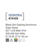 Aplica exterior Nova Luce ISIDORA 870426
