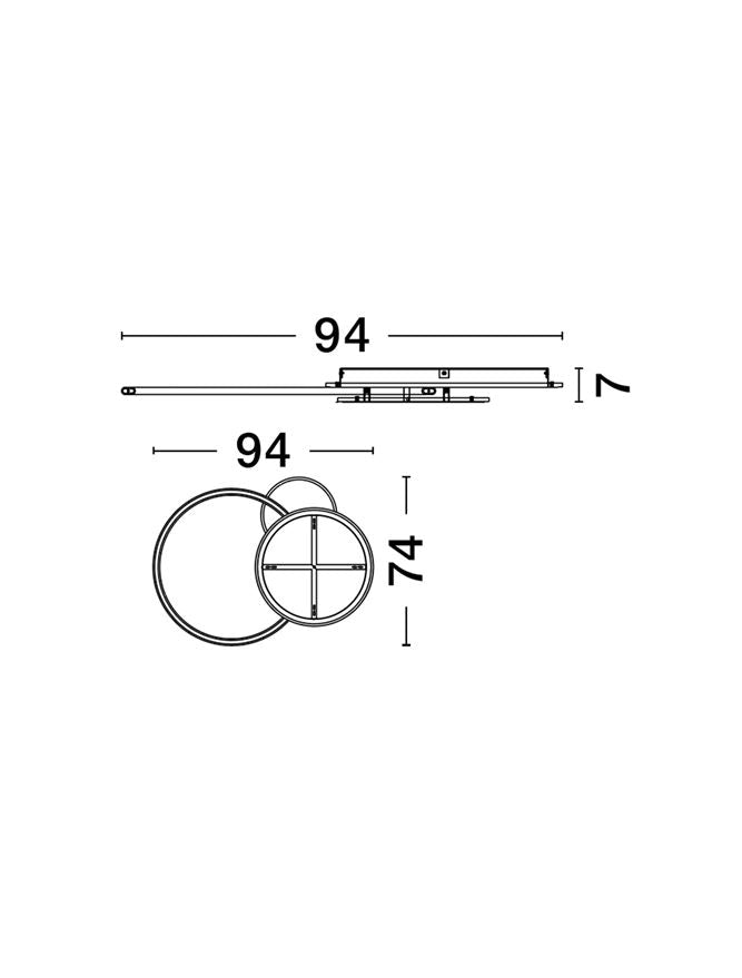 Plafoniera Nova Luce RUBIC 9001100