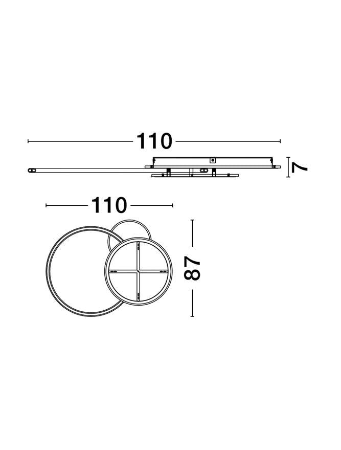 Plafoniera Nova Luce RUBIC 9001101