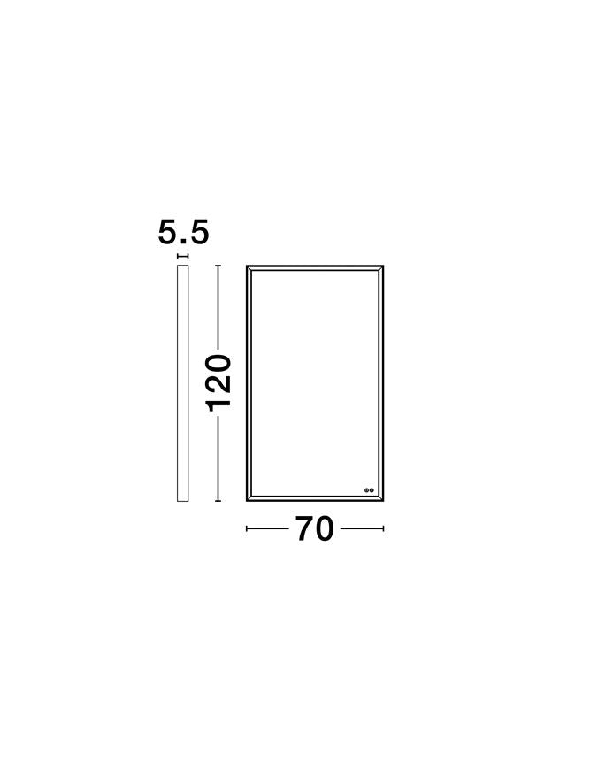 Oglinda baie Nova Luce AMBOR 9006022