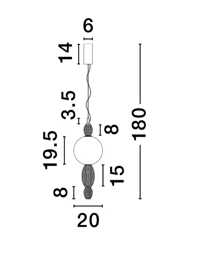 Pendul Nova Luce OBRIE 9009152